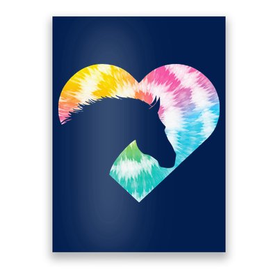 Horse Heart Shaped Animal Lover Horseback Rider Poster