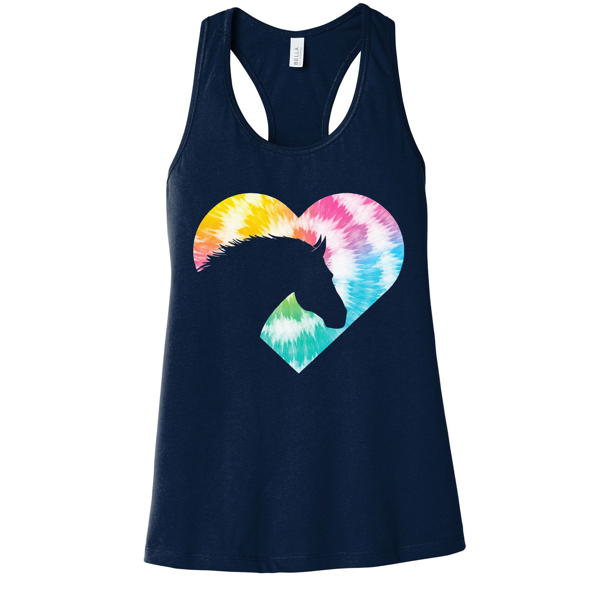Horse Heart Shaped Animal Lover Horseback Rider Womens Tank Top