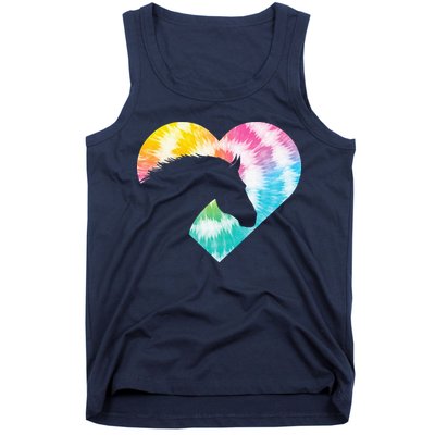 Horse Heart Shaped Animal Lover Horseback Rider Tank Top