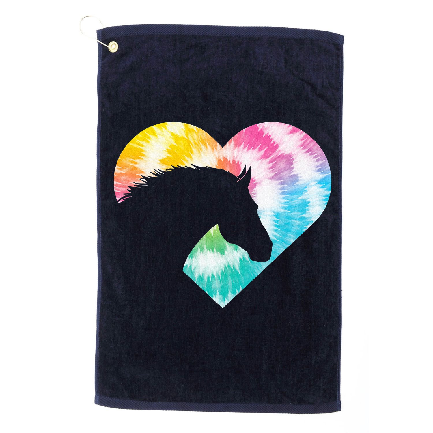 Horse Heart Shaped Animal Lover Horseback Rider Golf Towel