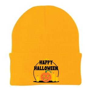 Happy Halloween Spooky Pumpkin Holiday Knit Cap Winter Beanie