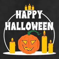Happy Halloween Spooky Pumpkin Holiday 7 Panel Mesh Trucker Snapback Hat