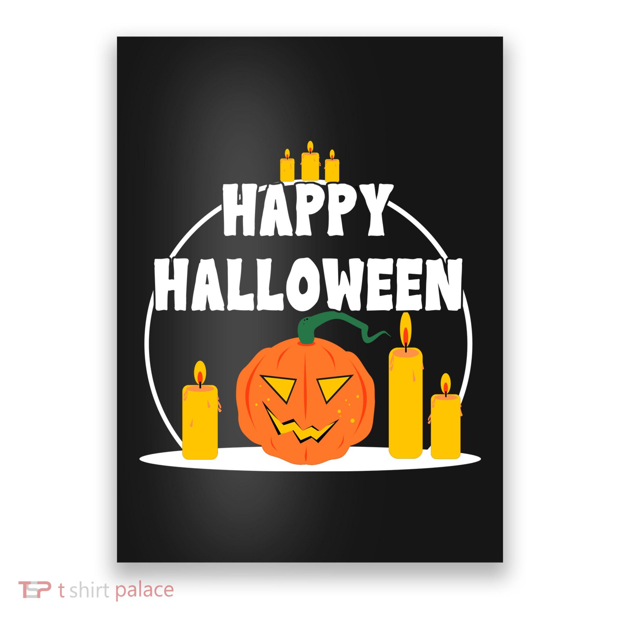 Happy Halloween Spooky Pumpkin Holiday Poster