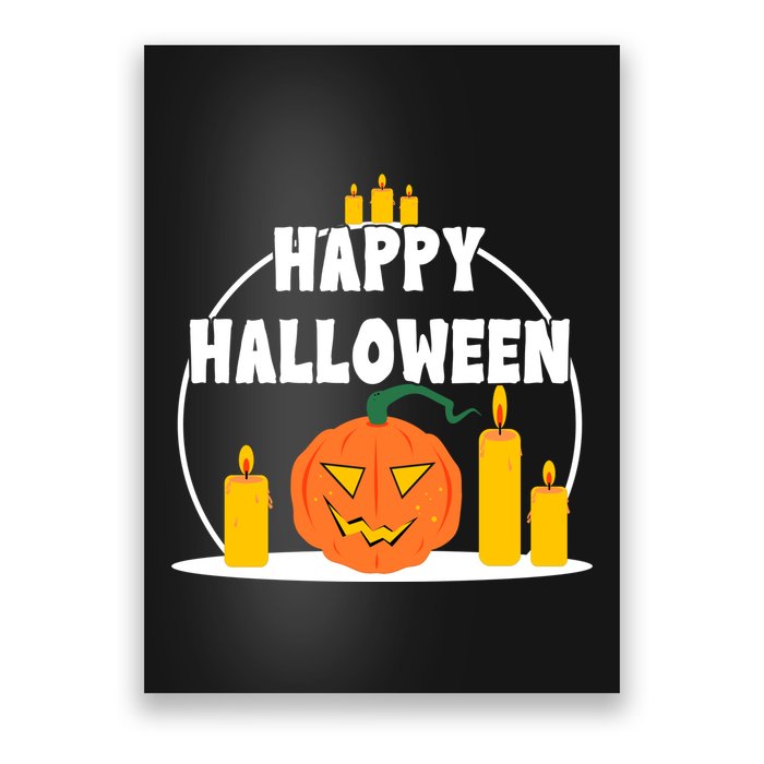 Happy Halloween Spooky Pumpkin Holiday Poster