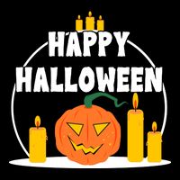 Happy Halloween Spooky Pumpkin Holiday Poster