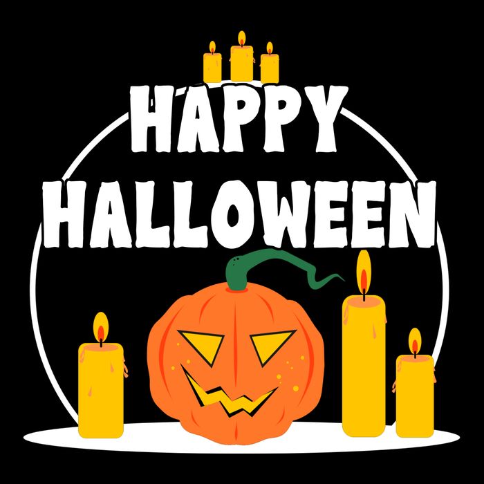 Happy Halloween Spooky Pumpkin Holiday Poster