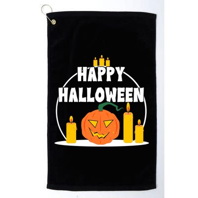 Happy Halloween Spooky Pumpkin Holiday Golf Towel