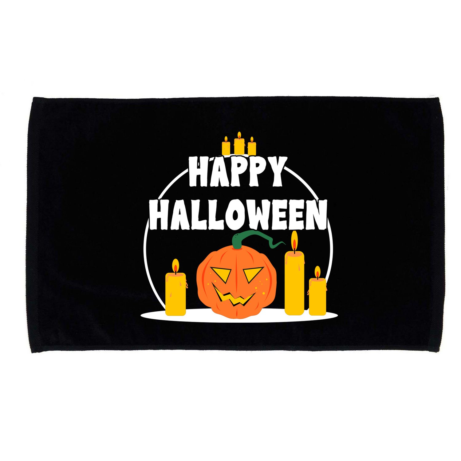 Happy Halloween Spooky Pumpkin Holiday Microfiber Hand Towel