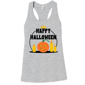 Happy Halloween Spooky Pumpkin Holiday Women's Racerback Tank