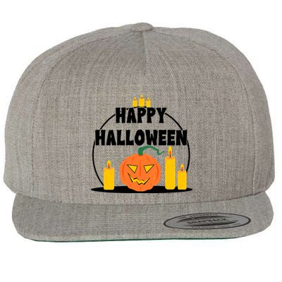 Happy Halloween Spooky Pumpkin Holiday Wool Snapback Cap