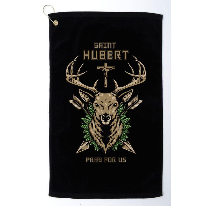 Hubert Hubertus Saint Of Hunters Stag Golf Towel