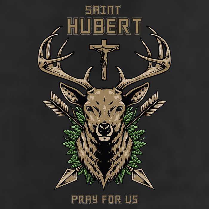 Hubert Hubertus Saint Of Hunters Stag Golf Towel