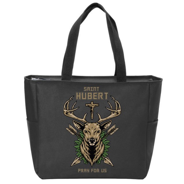 Hubert Hubertus Saint Of Hunters Stag Zip Tote Bag