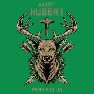 Hubert Hubertus Saint Of Hunters Stag T-Shirt