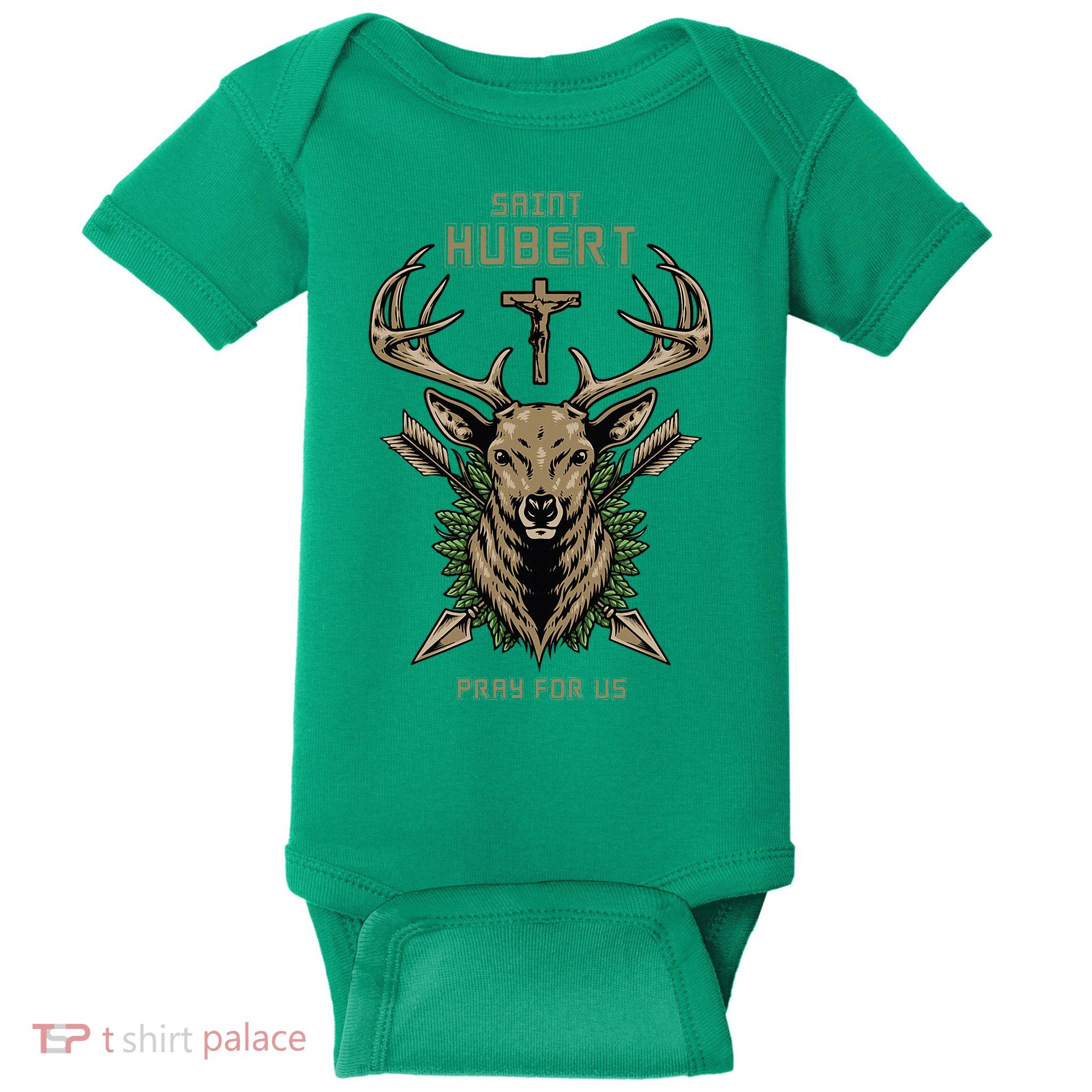 Hubert Hubertus Saint Of Hunters Stag Baby Bodysuit