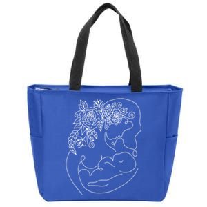 Happy Healthy Strong In August Breastfeeding Awareness Art Meaningful Gift Zip Tote Bag