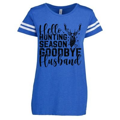 Hello Hunting Season Goodbye Husband Deer Hunting Season Enza Ladies Jersey Football T-Shirt