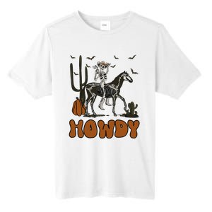 Halloween Howdy Skeleton With Horse And Cowboy Hat Tall Fusion ChromaSoft Performance T-Shirt