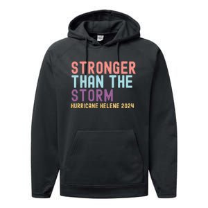 Hurricane Helene Stronger Than The Storm Performance Fleece Hoodie