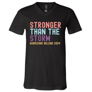 Hurricane Helene Stronger Than The Storm V-Neck T-Shirt