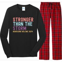 Hurricane Helene Stronger Than The Storm Long Sleeve Pajama Set