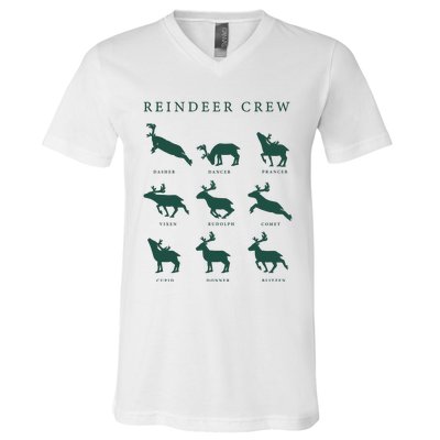 Hello Hunting Season Reindeer Crew V-Neck T-Shirt