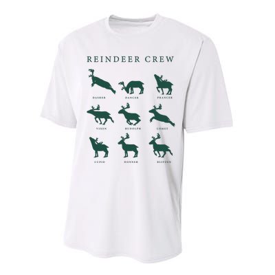 Hello Hunting Season Reindeer Crew Performance Sprint T-Shirt