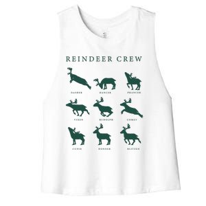 Hello Hunting Season Reindeer Crew Women's Racerback Cropped Tank