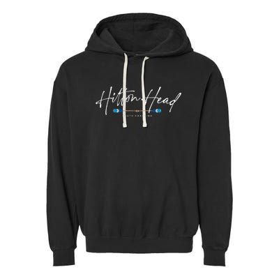 Hilton Head South Carolina Beach Graphic Garment-Dyed Fleece Hoodie