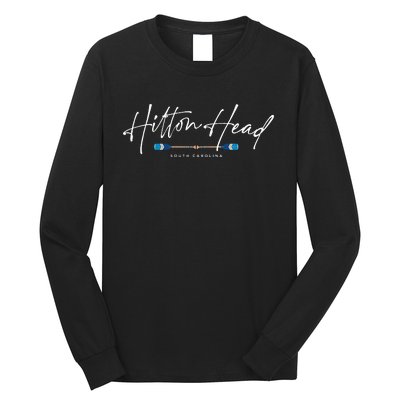 Hilton Head South Carolina Beach Graphic Long Sleeve Shirt