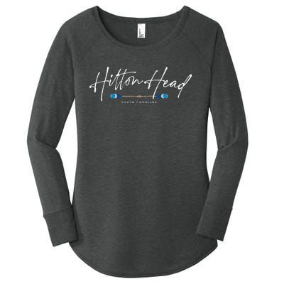 Hilton Head South Carolina Beach Graphic Women's Perfect Tri Tunic Long Sleeve Shirt