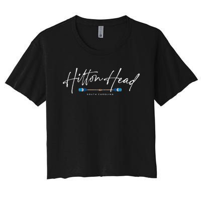 Hilton Head South Carolina Beach Graphic Women's Crop Top Tee