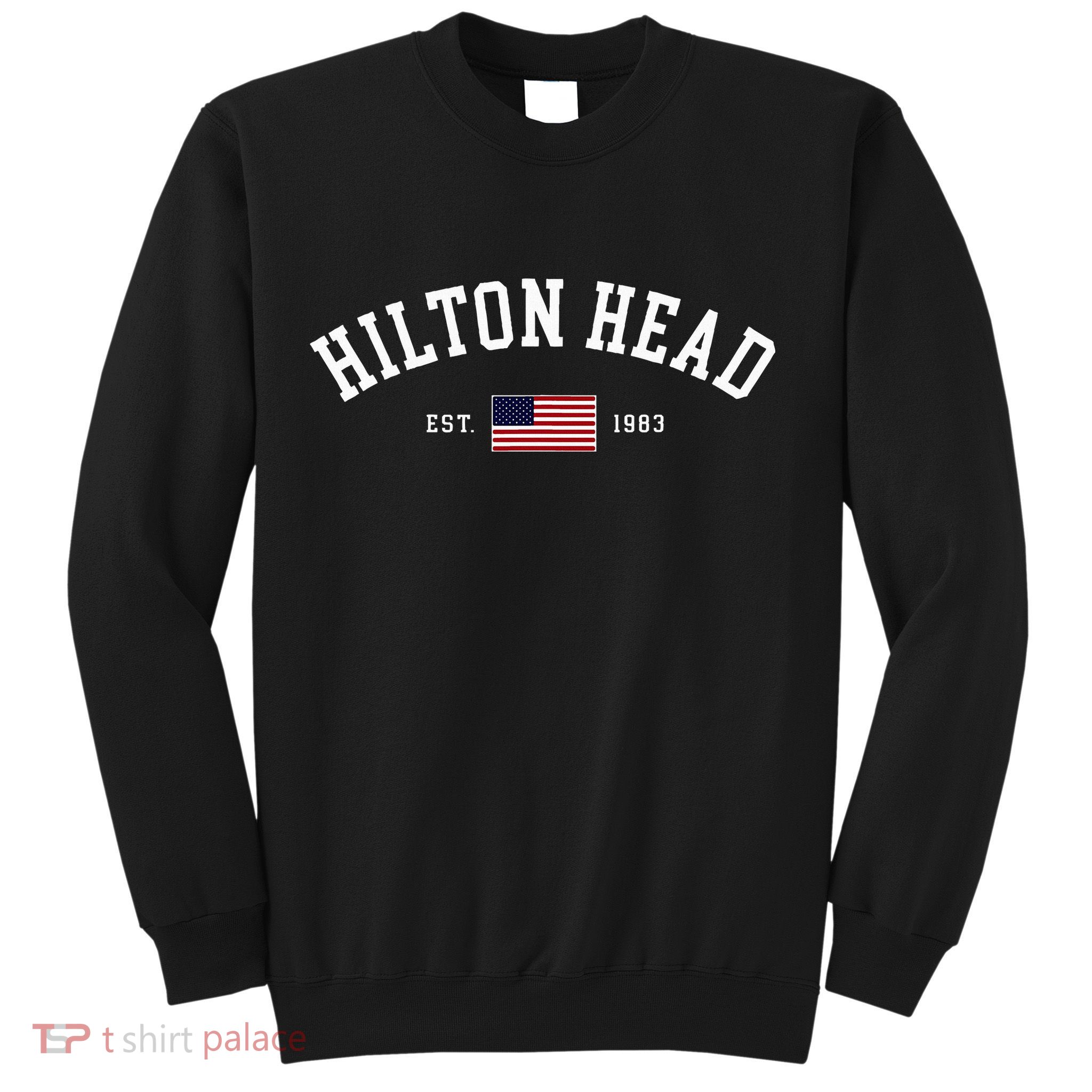 Hilton Head South Carolina Us Flag Vintage Souvenir Sweatshirt