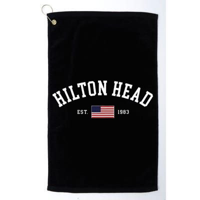Hilton Head South Carolina Us Flag Vintage Souvenir Golf Towel