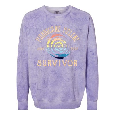 Hurricane Helene Survivor Colorblast Crewneck Sweatshirt