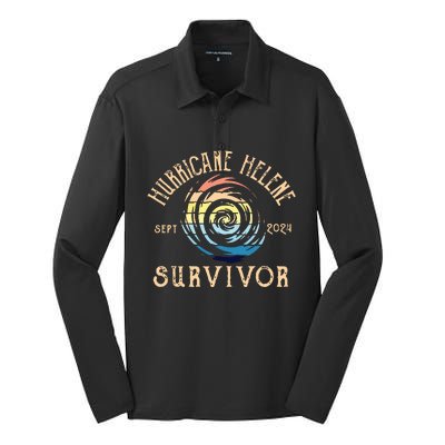 Hurricane Helene Survivor Silk Touch Performance Long Sleeve Polo