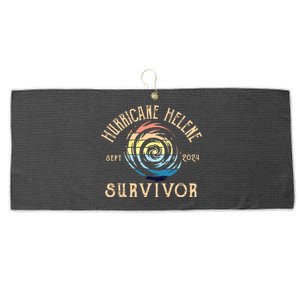 Hurricane Helene Survivor Large Microfiber Waffle Golf Towel