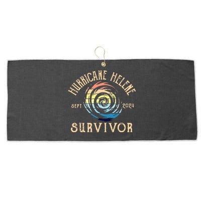 Hurricane Helene Survivor Large Microfiber Waffle Golf Towel