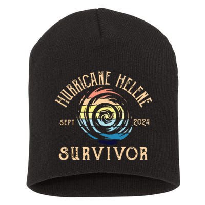 Hurricane Helene Survivor Short Acrylic Beanie