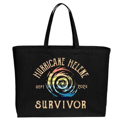 Hurricane Helene Survivor Cotton Canvas Jumbo Tote