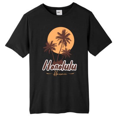 Honolulu Hawaii Sunset Tall Fusion ChromaSoft Performance T-Shirt