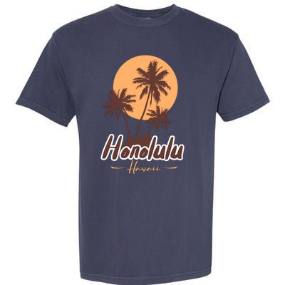 Honolulu Hawaii Sunset Garment-Dyed Heavyweight T-Shirt