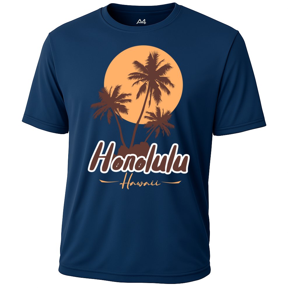 Honolulu Hawaii Sunset Cooling Performance Crew T-Shirt