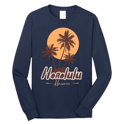 Honolulu Hawaii Sunset Long Sleeve Shirt