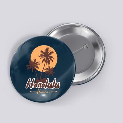 Honolulu Hawaii Sunset Button