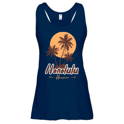 Honolulu Hawaii Sunset Ladies Essential Flowy Tank