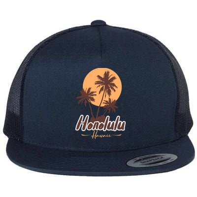 Honolulu Hawaii Sunset Flatbill Hat