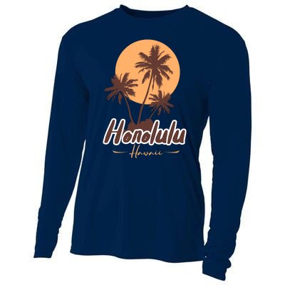 Honolulu Hawaii Sunset Cooling Performance Long Sleeve Crew