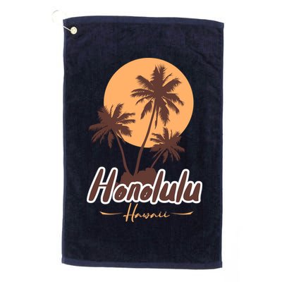 Honolulu Hawaii Sunset Golf Towel