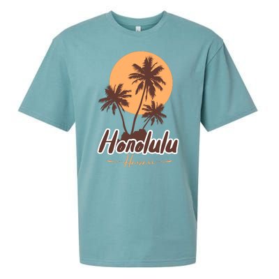 Honolulu Hawaii Sunset Sueded Cloud Jersey T-Shirt